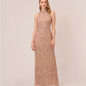 Adrianna Papell Beaded Column Gown- Mother of the Bride Dress